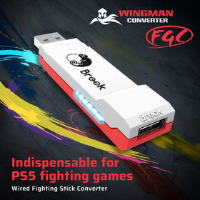 Brook Wingman FGC Converter in PS5 fighting-only mode for responsive arcade input.
