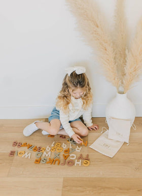 Brooklyn Neutral boho numbers close-up reveals durable silicone and easy cleaning.