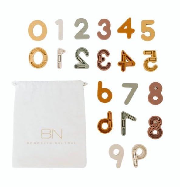 Brooklyn Neutral boho numbers front view for quick number recognition during play.