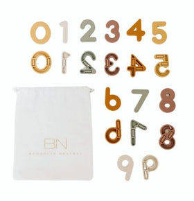 Brooklyn Neutral boho numbers front view for quick number recognition during play.