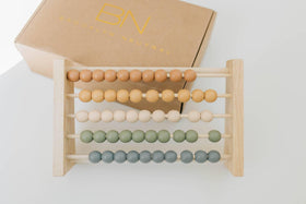 Brooklyn Neutral boho rainbow pattern adds stylish charm to playrooms and classrooms.
