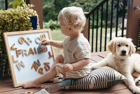 Brooklyn Neutral gift packaging suggests a ready-to-give educational toy