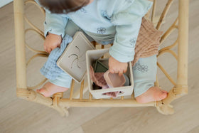 Brooklyn Neutral organic muslin cloths pack for gentle exploration