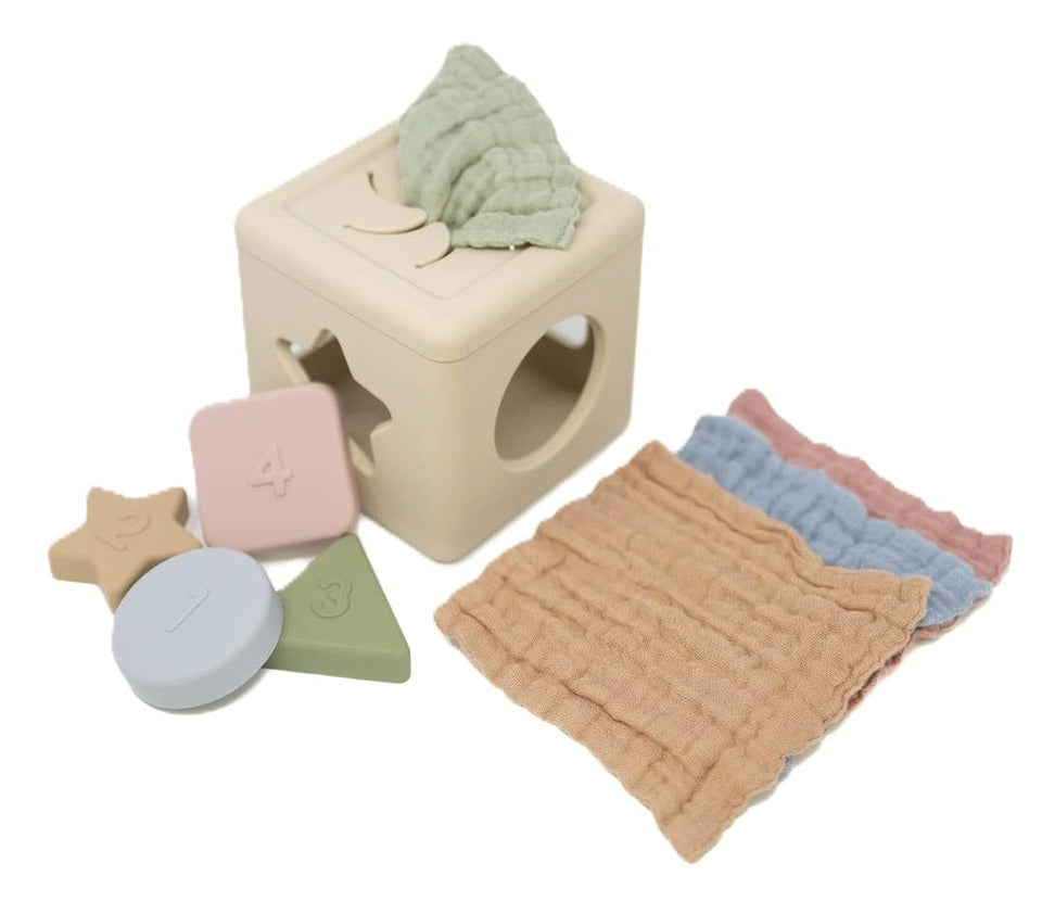 Brooklyn Neutral silicone shape sorter circle for early cognitive play