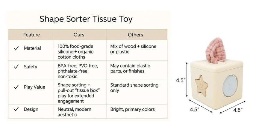Brooklyn Neutral tactile exploration with soft silicone and cloths