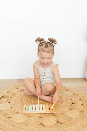 Brooklyn Neutral Xylophone uses BPA-free materials and lead-free paint for safe exploration.