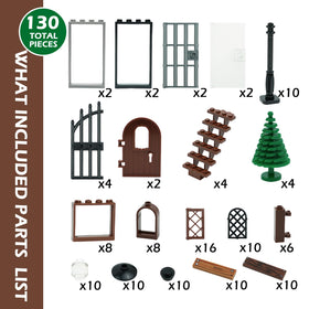 BroTex lamps ladders gates bricks set adds realistic street scenery for kids