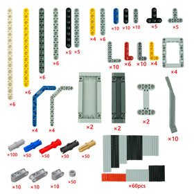 BroTex technic beams and pins set ideal for complex moc constructions.
