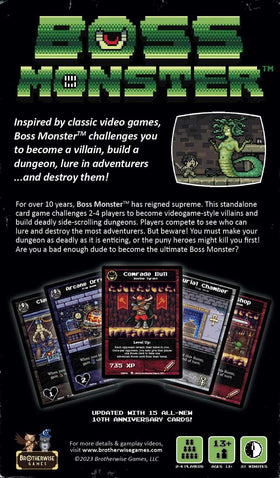 Brotherwise Games Boss Monster 10th Anniversary modernized rulebook improving learning curve