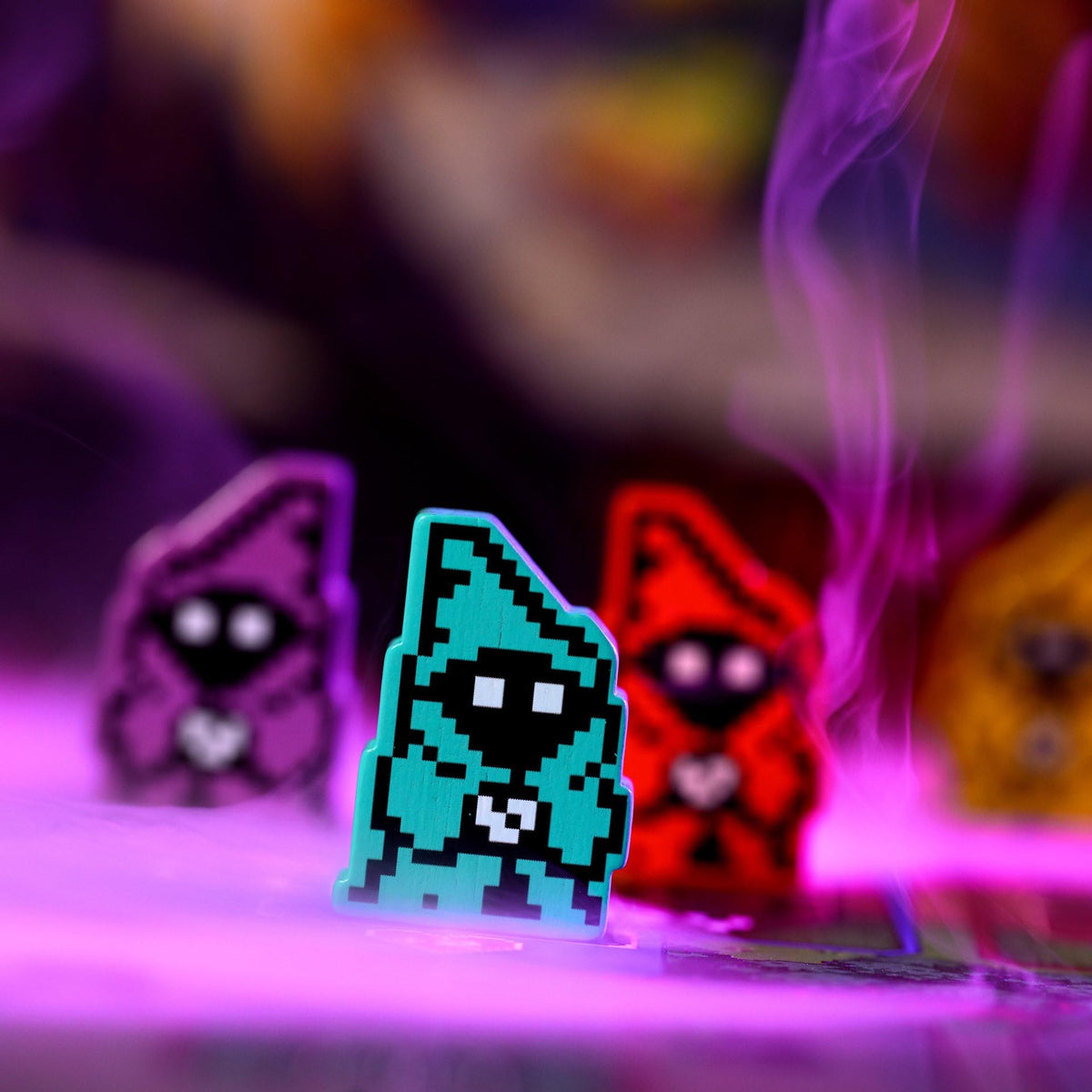 Brotherwise Games Super Boss Monster components show spell cards and room cards for immersive play.