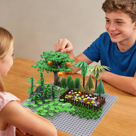 BroTex botanical bricks with flowers and leaves ideal for garden scenes