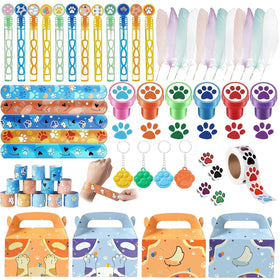 Brownknot 573-pcs dog paw print party favors set for birthday celebrations