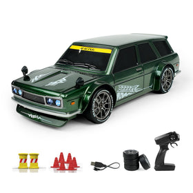 BRRRRT 1:24 RC drift car shell withstands bumps during indoor and outdoor racing.