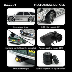 BRRRRT 1:24 RC remote control enabling precise, long-range driving performance.