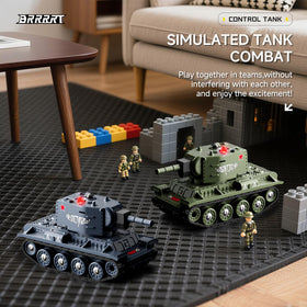BRRRRT 1/64 RC Battle Tank – two-tank set designed for kids and family play.