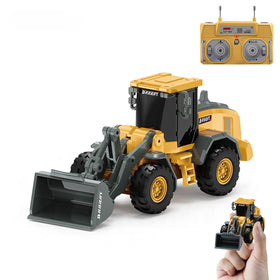 BRRRRT 1/64 RC Bulldozer compact size for portable play and desk setups.