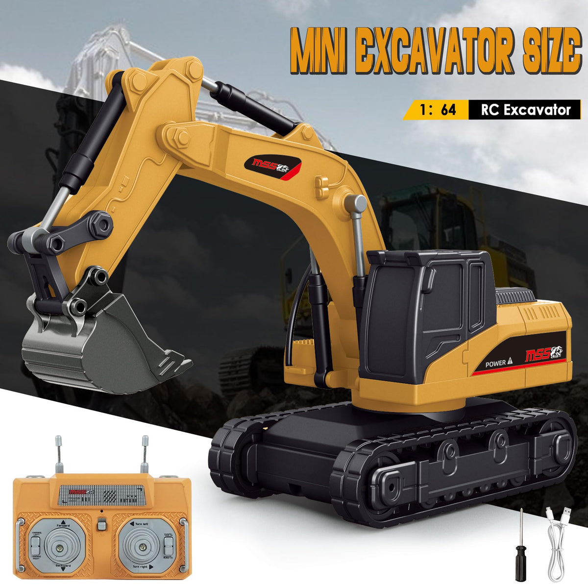 BRRRRT excavator demonstrating digging and lifting motions