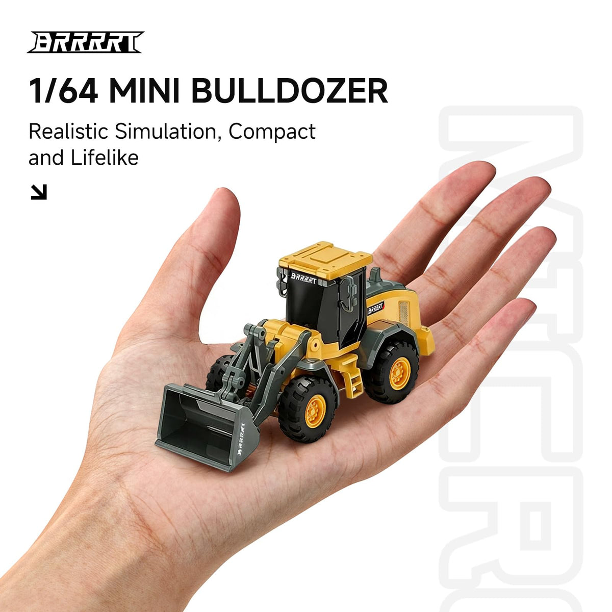 BRRRRT RC Bulldozer full-range controls for precise maneuvering.