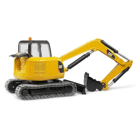 Bruder 02457 CAT mini excavator tracked-chassis for rugged play surfaces.