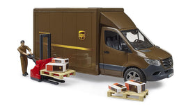 Bruder 02678 MB Sprinter UPS cab interior highlights transparent windows for authentic details