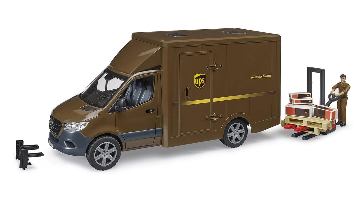 Bruder 02678 MB Sprinter UPS with Driver: realistic driver view for city delivery play