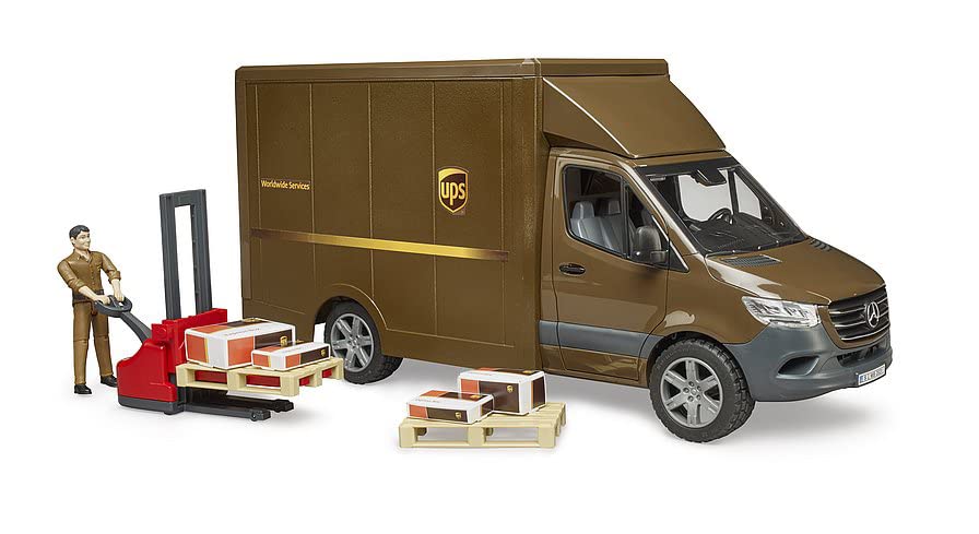 Bruder 02678 MB Sprinter UPS two Euro pallets for realistic shipments
