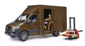Bruder 02678 MB Sprinter UPS rear doors open wide for loading practice