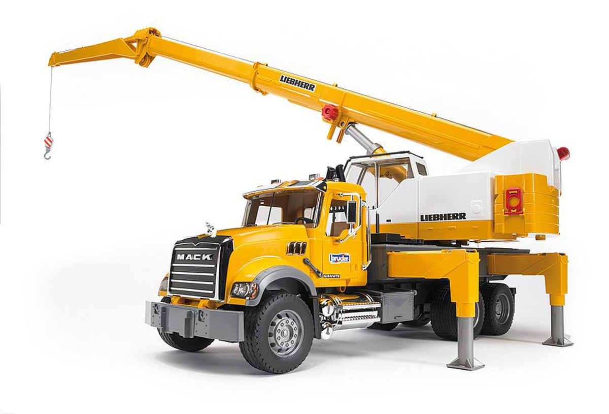 Bruder Mack Granite Liebherr crane truck stabilizers outriggers for stable play