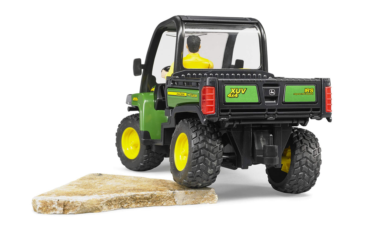 Rugged ABS plastic build of Bruder Gator XUV 855D for indoor and outdoor play