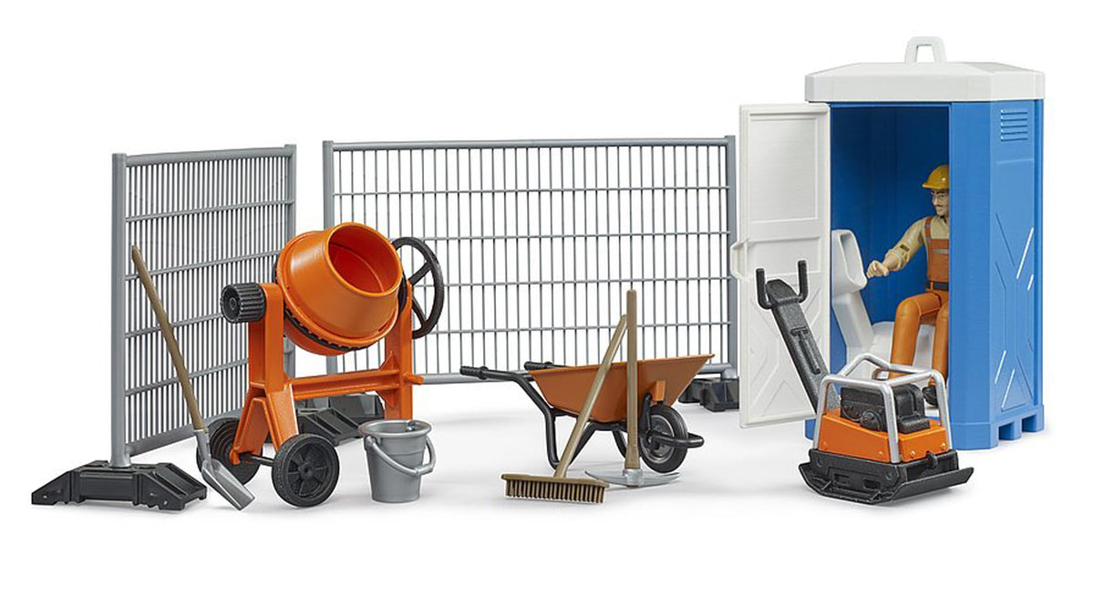 Bruder bworld 62008 figure and accessories support cooperative construction play