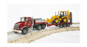 Bruder JCB loader backhoe with functional features for realistic play