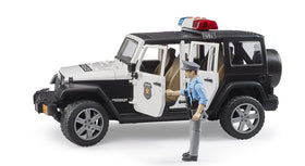 Bruder Jeep Rubicon Police car detachable roof for versatile setups.