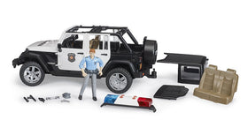 Bruder Jeep Rubicon Police car interior detail highlights realism and controls.