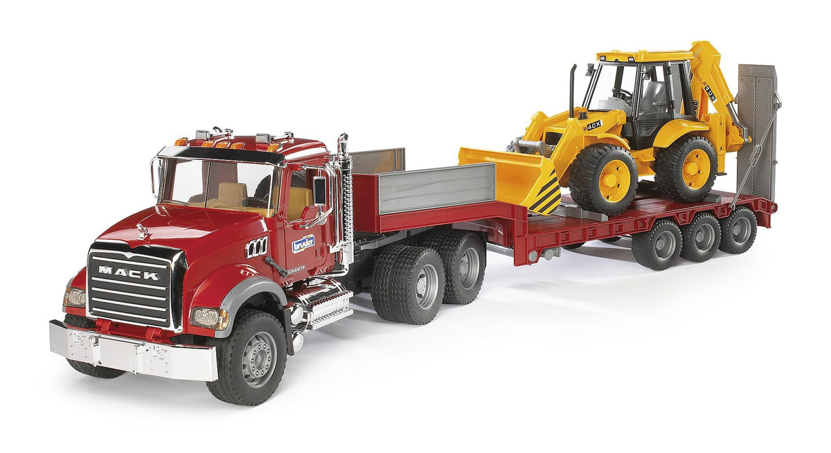 Bruder Mack Granite flatbed truck for durable indoor and outdoor play