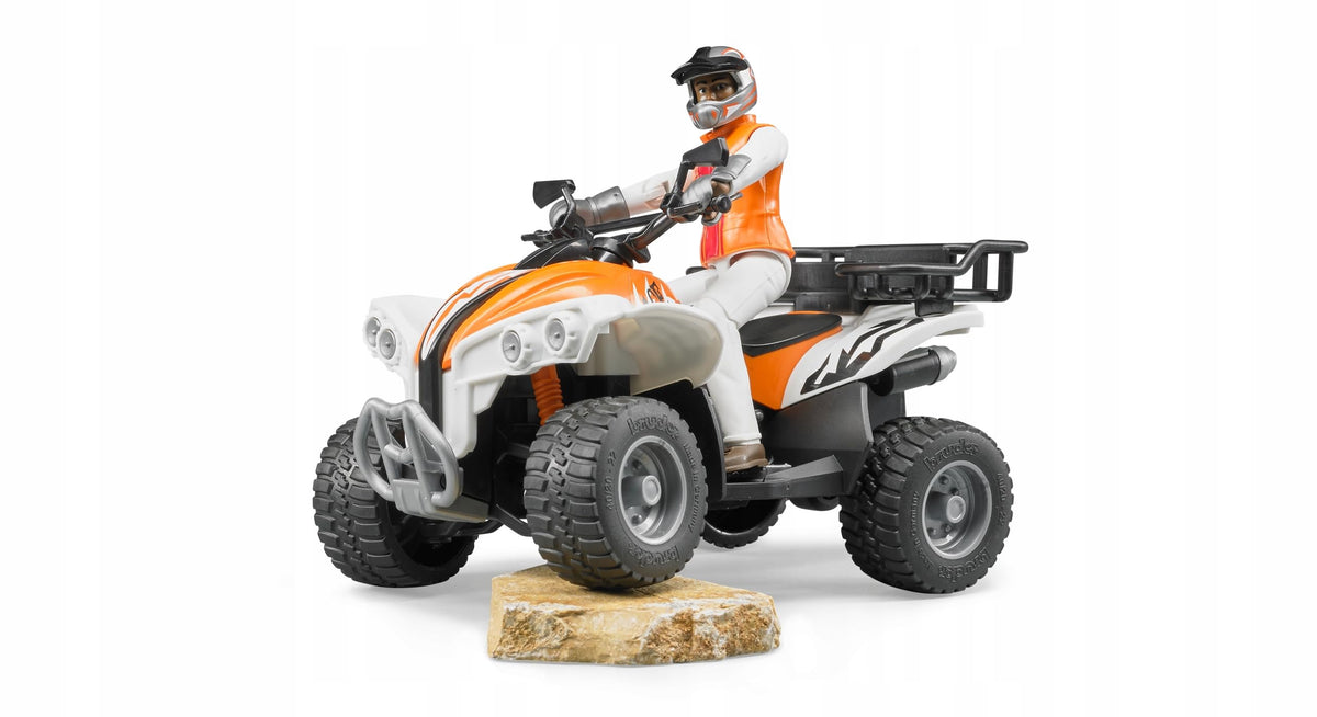 Bruder Quad with Driver bullbar and sturdy build for rugged action