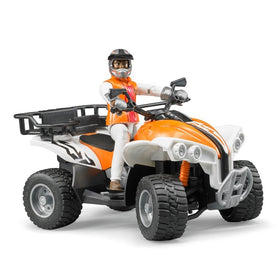 Bruder Quad with Driver cockpit detail with bworld figure