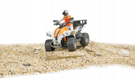 Bruder Quad with Driver off road tyres ready for outdoor use