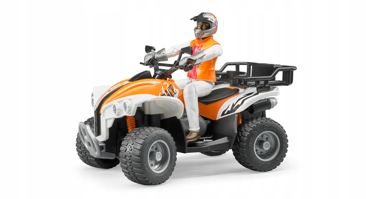 Bruder Quad with Driver removable luggage rack for pretend transport
