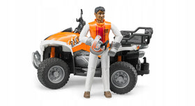 Bruder Quad with Driver trailer coupling for added play options