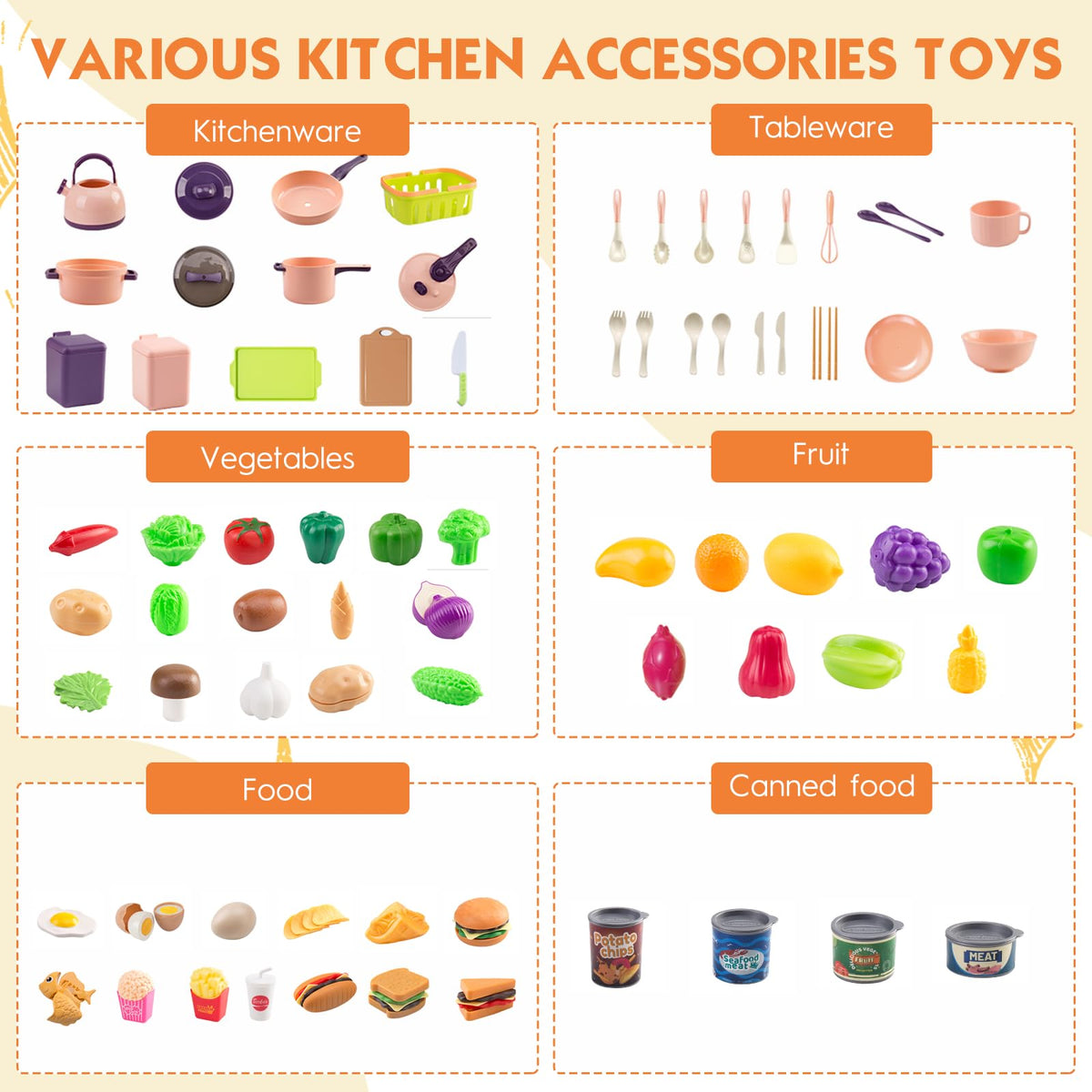 Bruvoalon pink cuttable vegetables help teach colors and portioning during playtime.