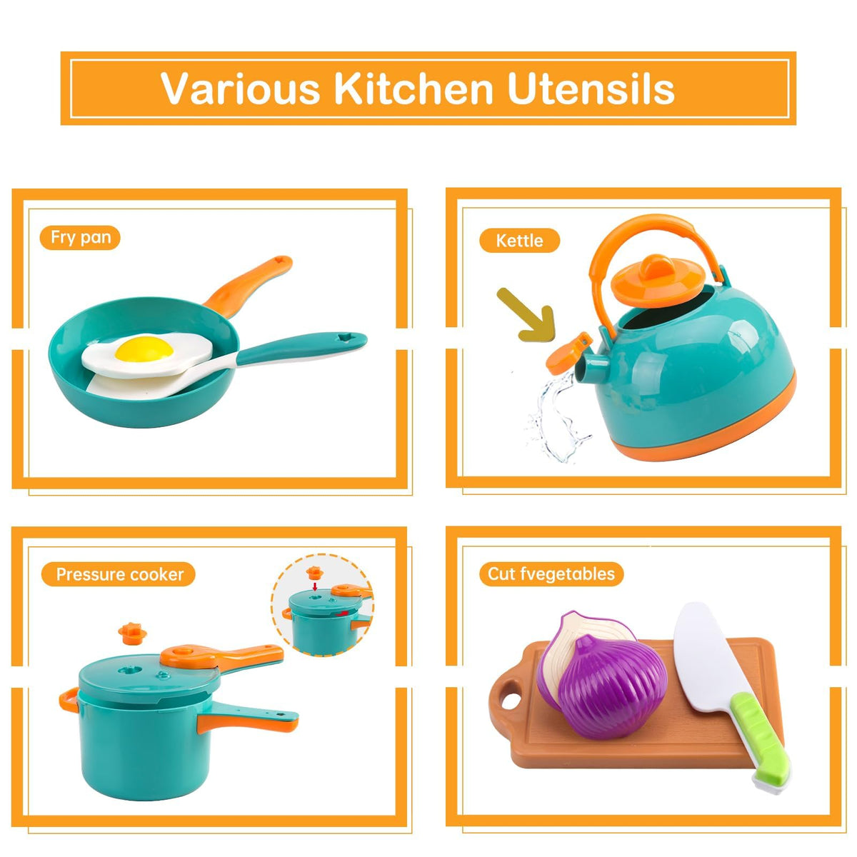 Bruvoalon assorted cooking utensils for kid-friendly stirring and slicing