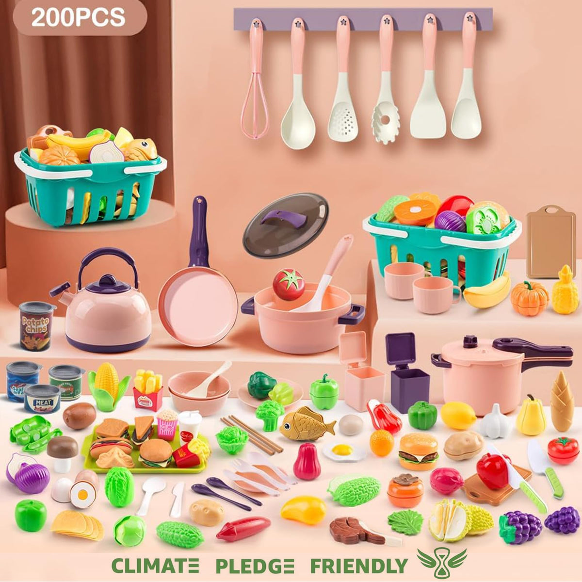 Bruvoalon cuttable food ingredients for safe hands-on learning during pretend meals.