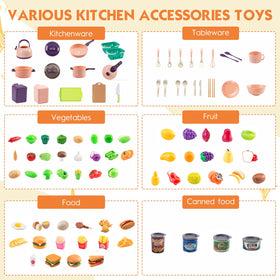 Bruvoalon fruits vegetables and desserts set enhances color recognition and imaginative play.