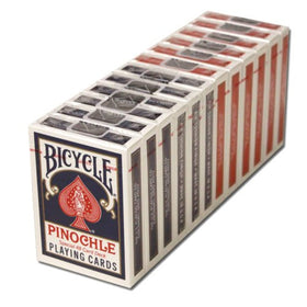 Brybelly 12-decks Bicycle Pinochle set in blue and red for versatile game nights.