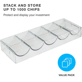 Brybelly poker chip trays side layout for easy access during play