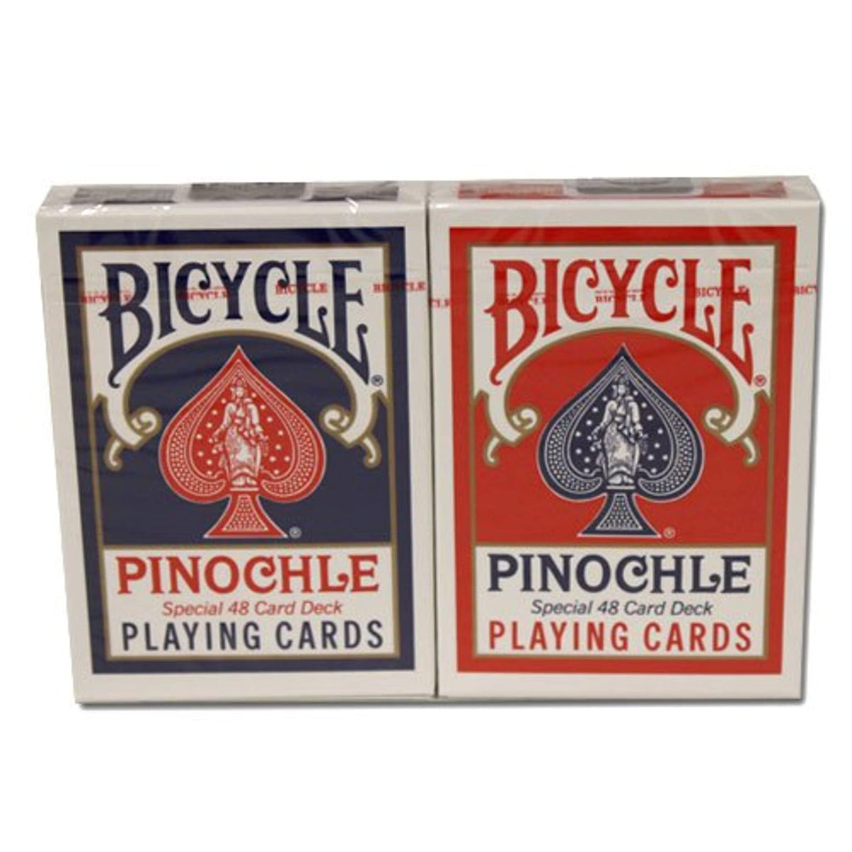 Brybelly plastic-coated pinochle cards resist wear during frequent use.