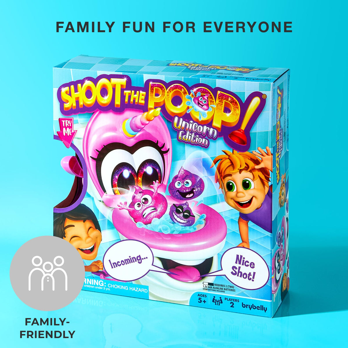 Brybelly Shoot The Poop Unicorn Edition packaging and unboxing reveal.