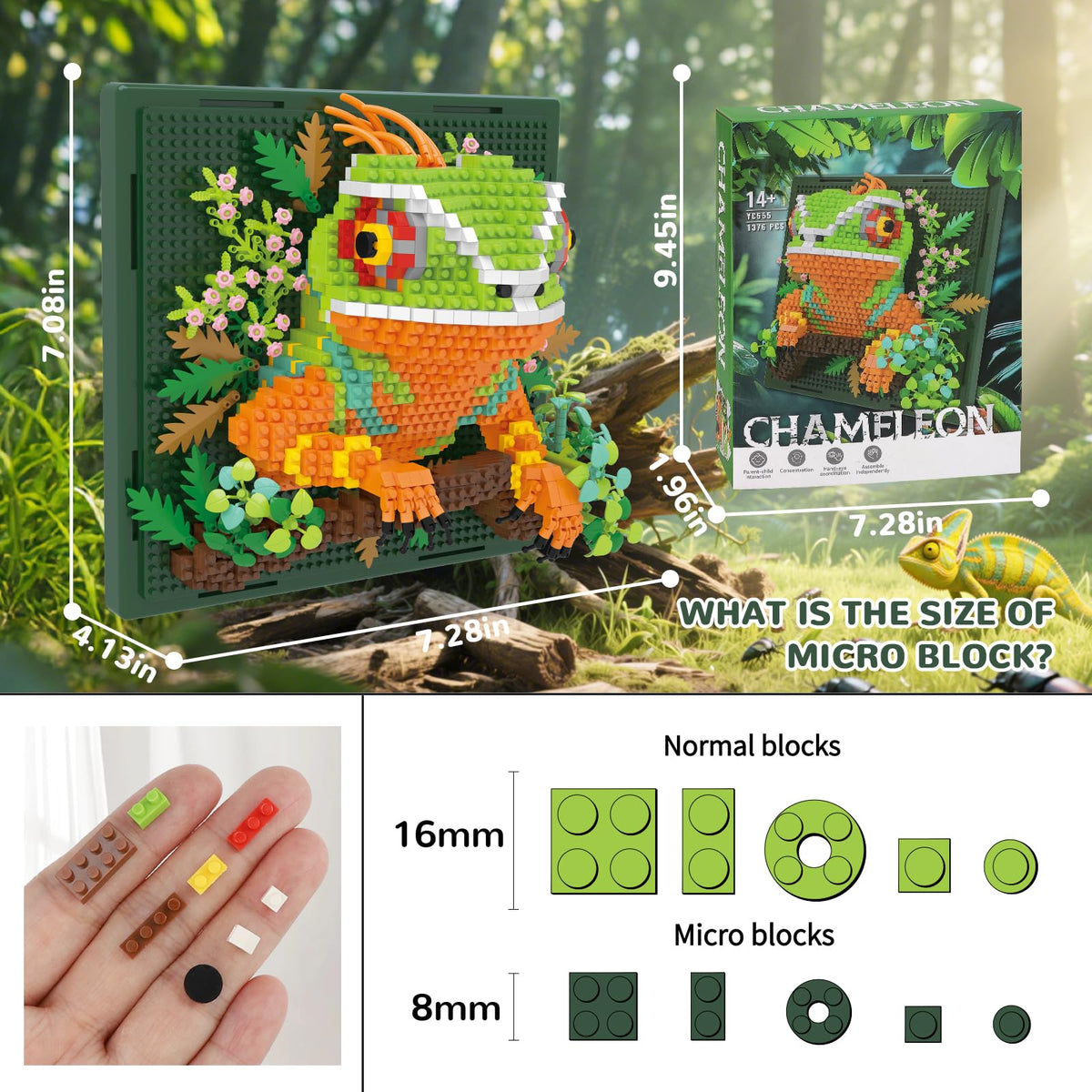 BseSparklion chameleon wall display elevates living room decor.