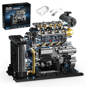 BseSparklion diesel engine model inline 4-cylinder for learning and display.