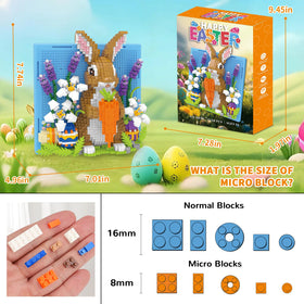 BseSparklion Easter Bunny 3D display options on wall or tabletop for versatile décor.